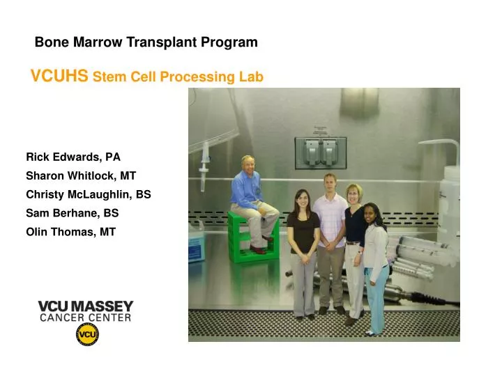 vcuhs stem cell processing lab