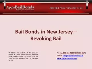 Bail Bonds in New Jersey – Revoking Bail