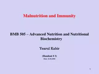 Malnutrition and Immunity