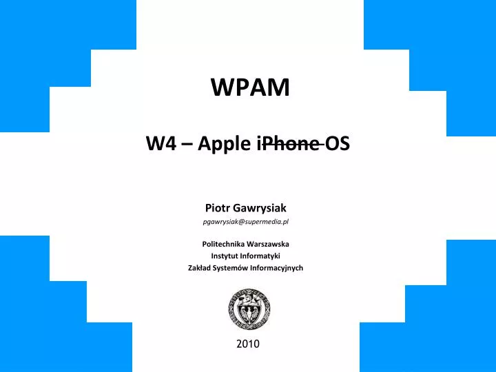 wpam w4 apple iphone os