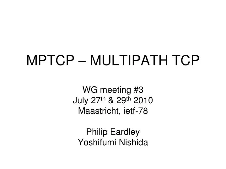 mptcp multipath tcp