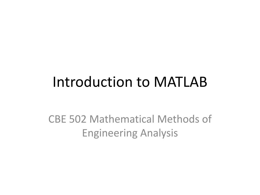 PPT - Introduction to MATLAB PowerPoint Presentation, free download ...