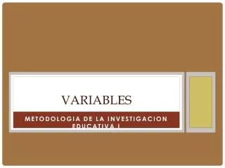 variables