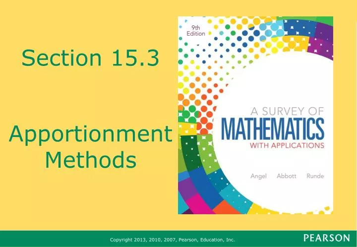 section 15 3 apportionment methods