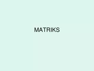 matriks