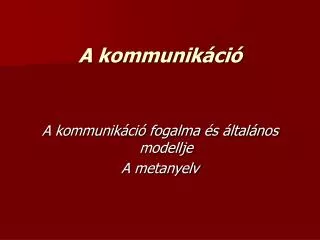 a kommunik ci