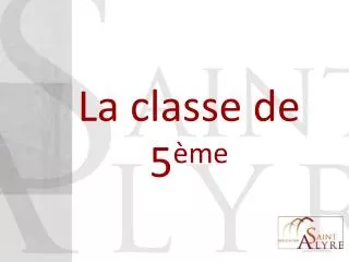 la classe de 5 me