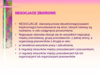 negocjace zbiorowe