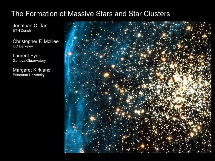 the formation of massive stars and star clusters