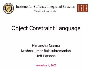 Object Constraint Language