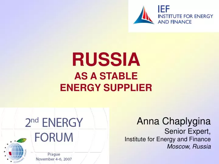 russia as a stable energy supplier