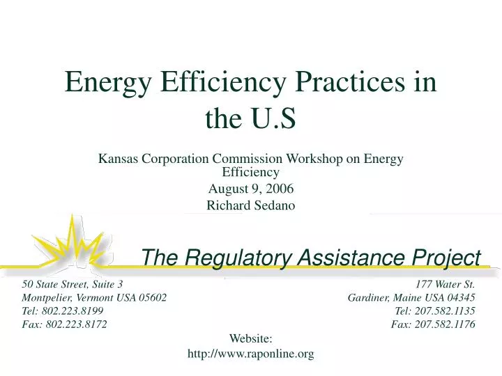 energy efficiency practices in the u s