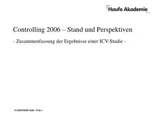 controlling 2006 stand und perspektiven