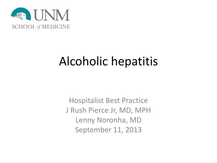 alcoholic hepatitis