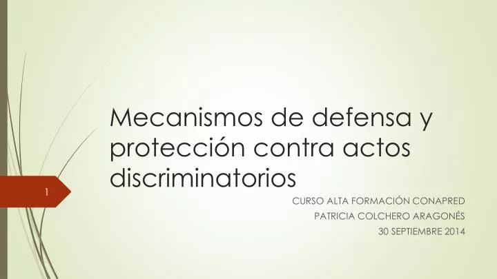 mecanismos de defensa y protecci n contra actos discriminatorios