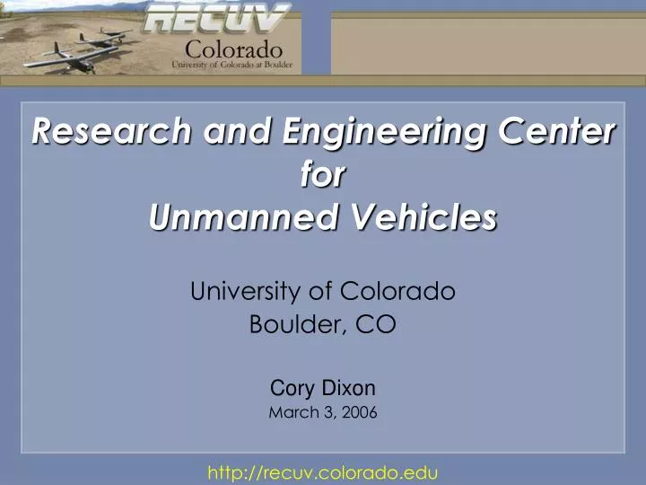 research and engineering center for unmanned vehicles