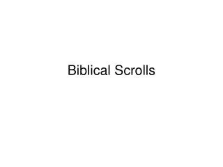 Biblical Scrolls