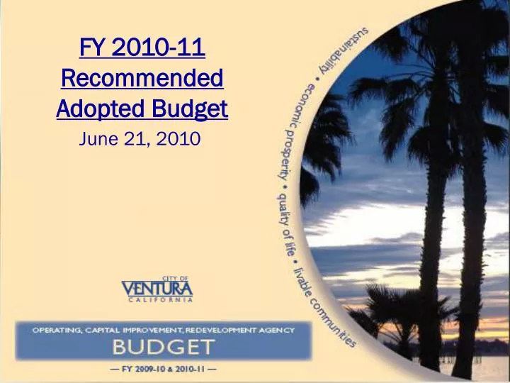 fy 2010 11 recommended adopted budget