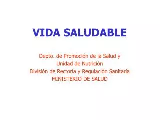 vida saludable