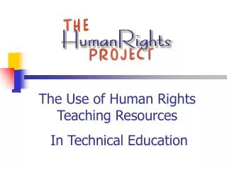 The Use of Human Rights Teaching Resources