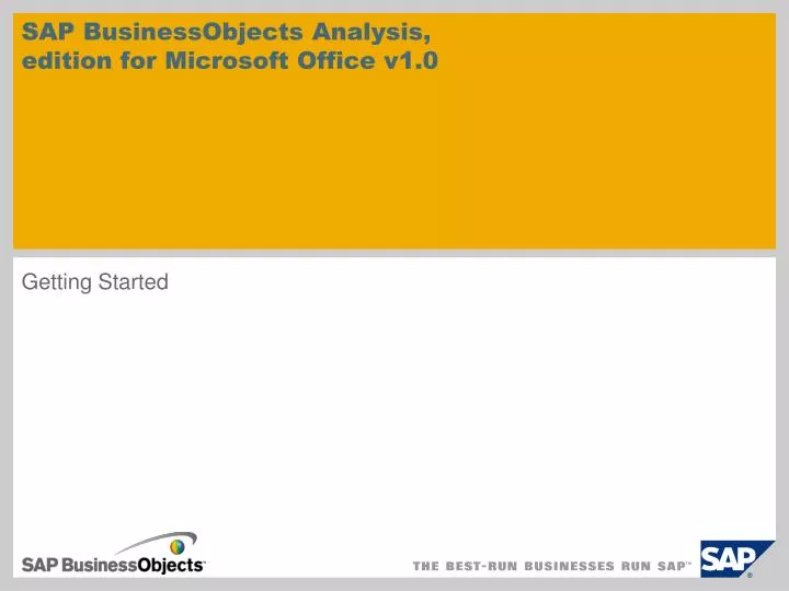 sap businessobjects analysis edition for microsoft office v1 0