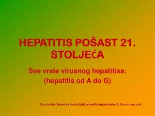 hepatitis po ast 21 stolje a