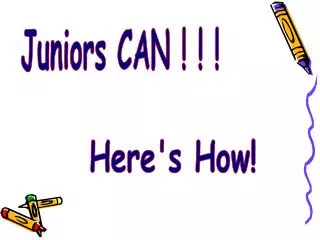 Juniors CAN ! ! !