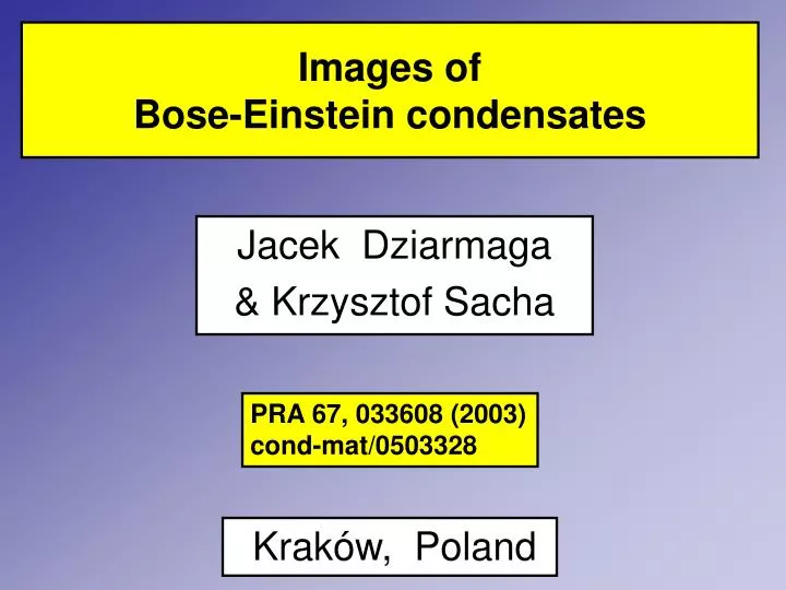 images of bose einstein condensates