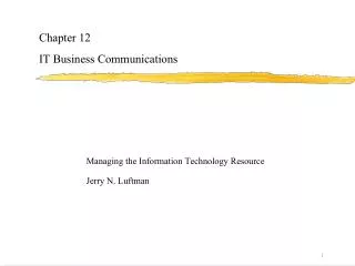 chapter 12 it business communications