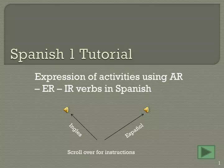 spanish 1 tutorial