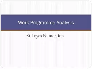 Work Programme Analysis