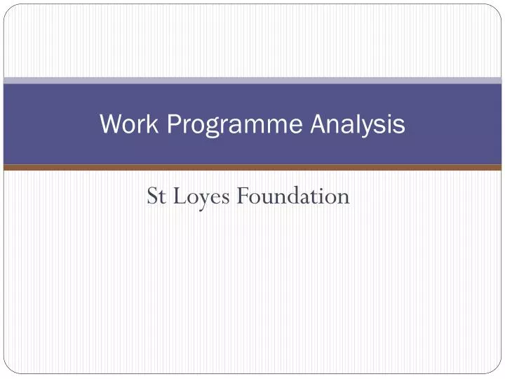 work programme analysis