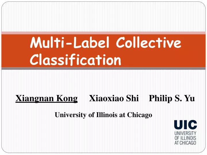 multi label collective classification
