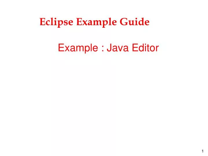 eclipse example guide