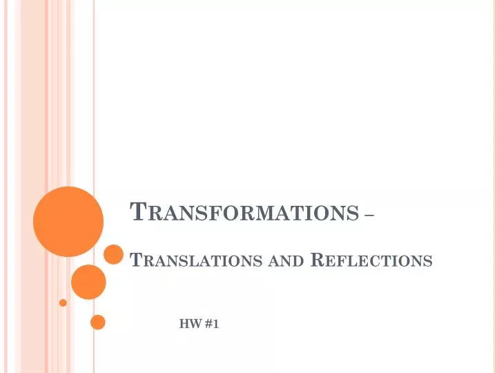 transformations translations and reflections