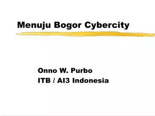 menuju bogor cybercity
