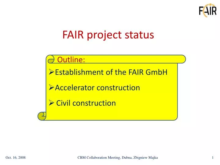 fair project status
