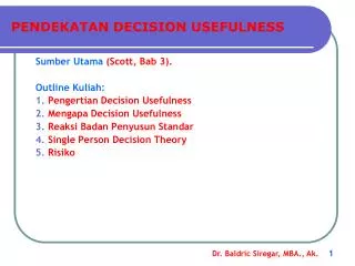 pendekatan decision usefulness