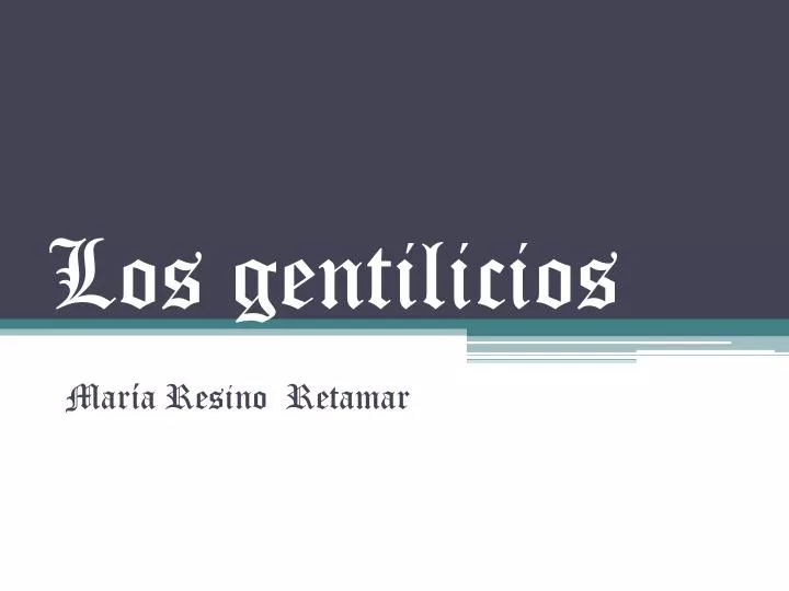 los gentilicios