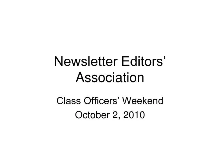 newsletter editors association