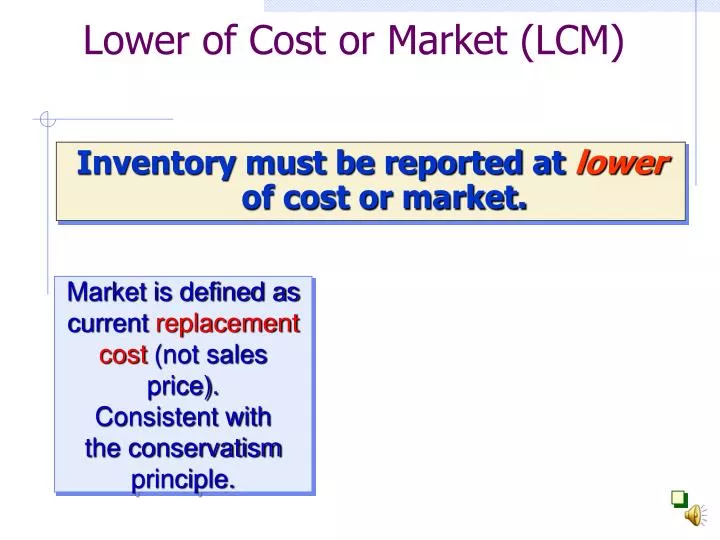lower of cost or market lcm