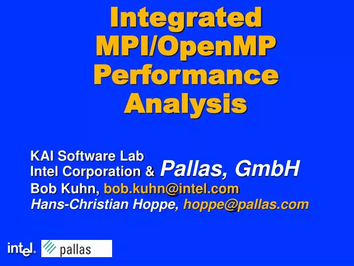 integrated mpi openmp performance analysis