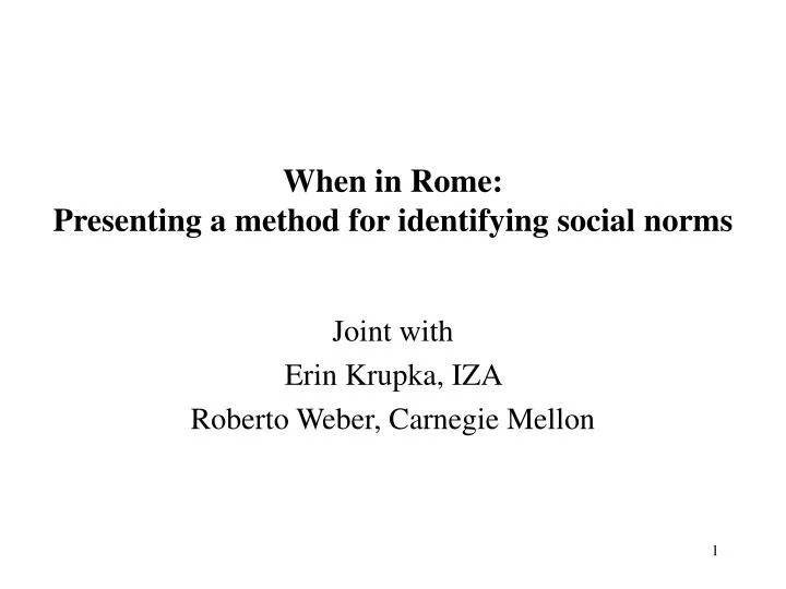 when in rome presenting a method for identifying social norms