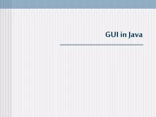 gui in java