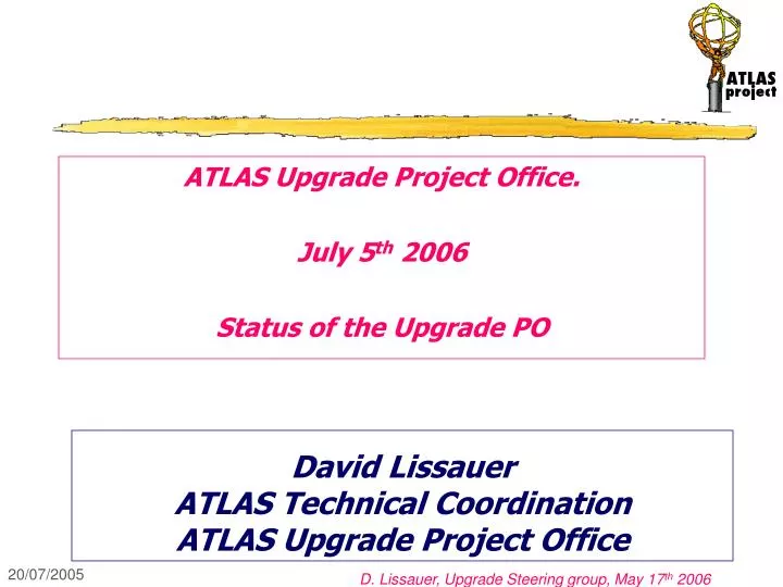 david lissauer atlas technical coordination atlas upgrade project office