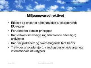milj ansvarsdirektivet