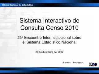 sistema interactivo de consulta censo 2010