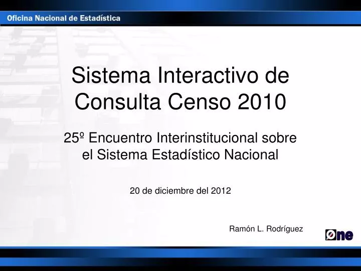 sistema interactivo de consulta censo 2010