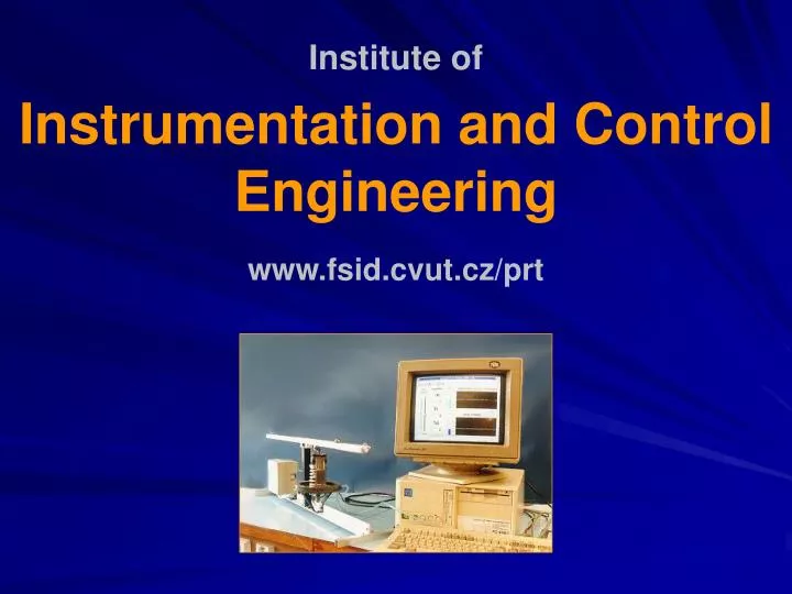 institute of instrumentation and control engineering www fsid cvut cz prt