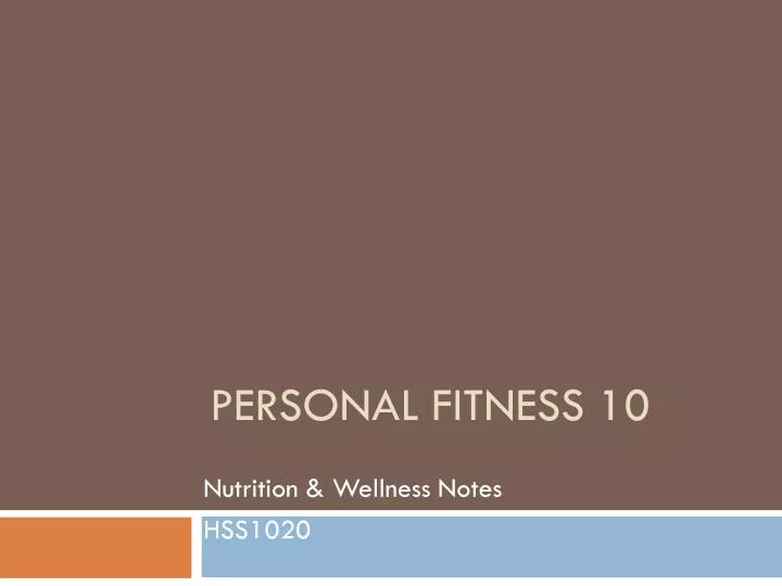 personal fitness 10